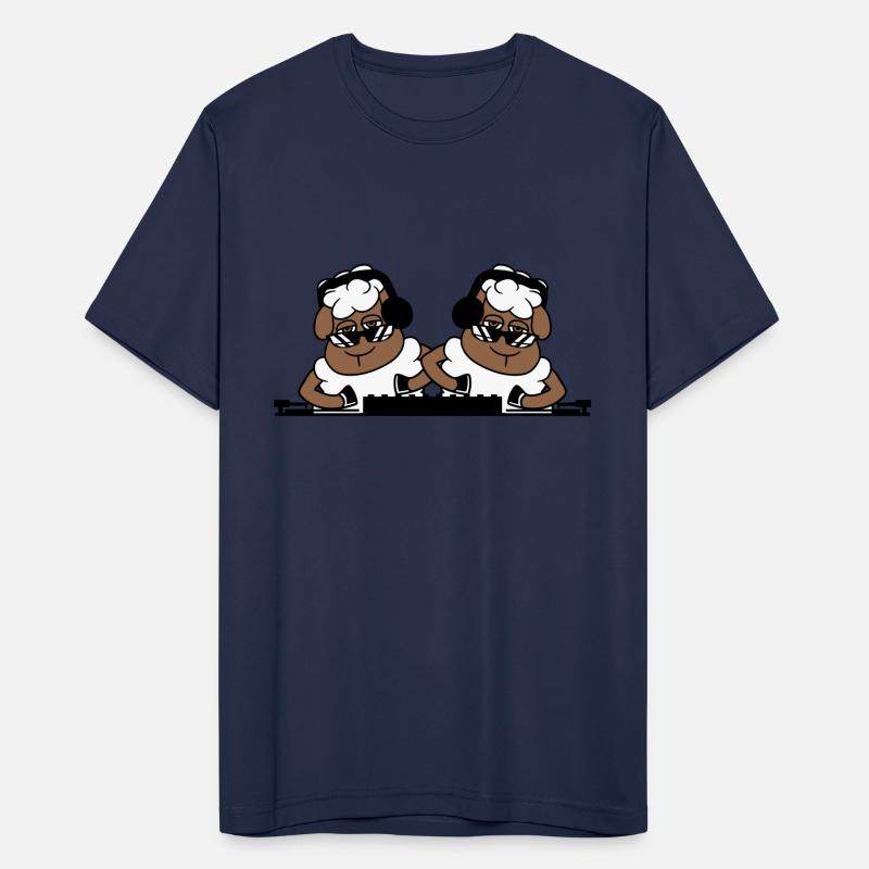 2 Funny Cool DJ Sheep Team Mixing Music Party Club