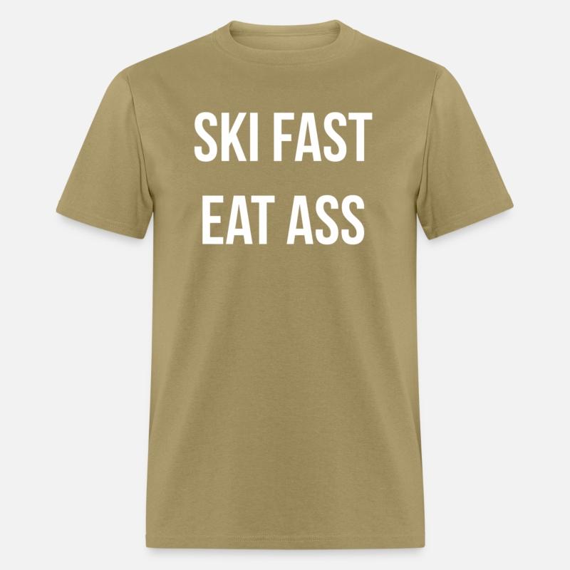 Ski Fast Eat Ass Humor Joke Skier
