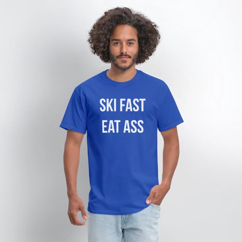 Ski Fast Eat Ass Humor Joke Skier