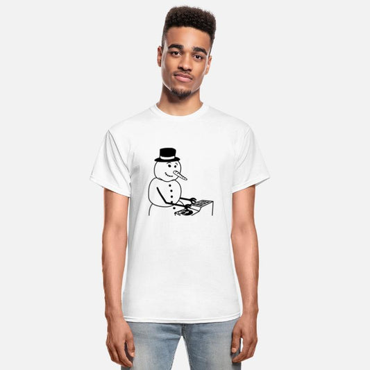 Winter DJ Snowman Mixer Mixing Console Music Party