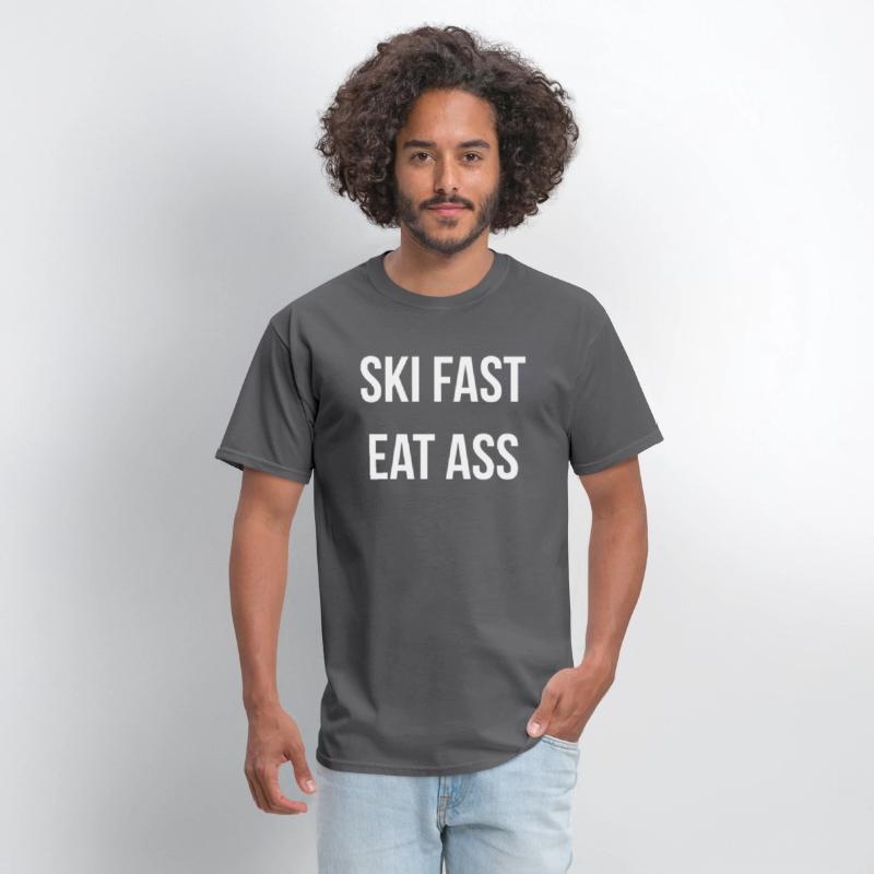 Ski Fast Eat Ass Humor Joke Skier