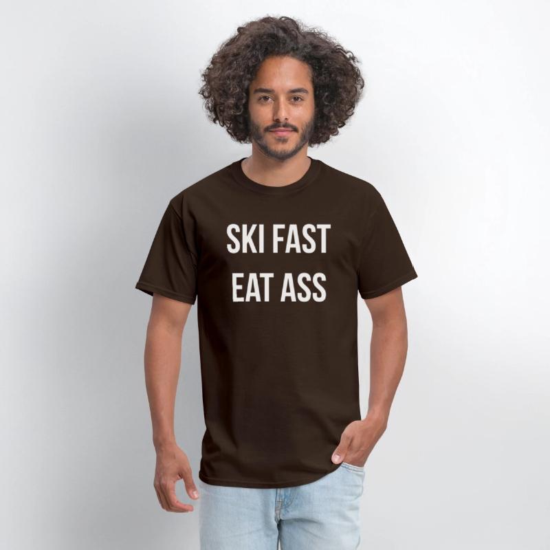 Ski Fast Eat Ass Humor Joke Skier
