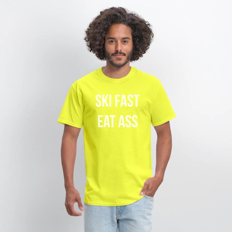Ski Fast Eat Ass Humor Joke Skier