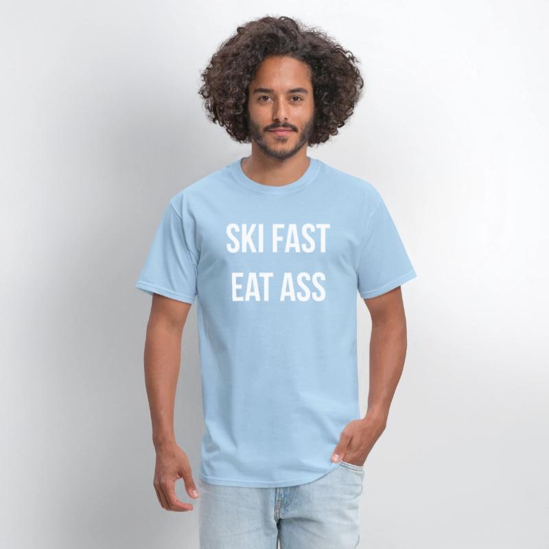 Ski Fast Eat Ass Humor Joke Skier