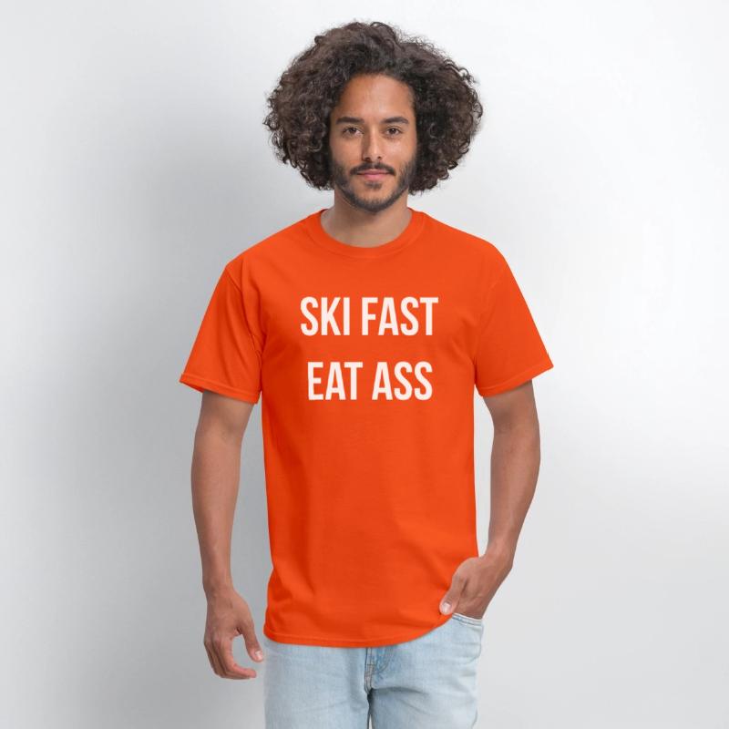 Ski Fast Eat Ass Humor Joke Skier
