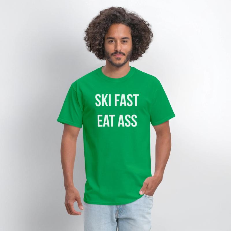 Ski Fast Eat Ass Humor Joke Skier