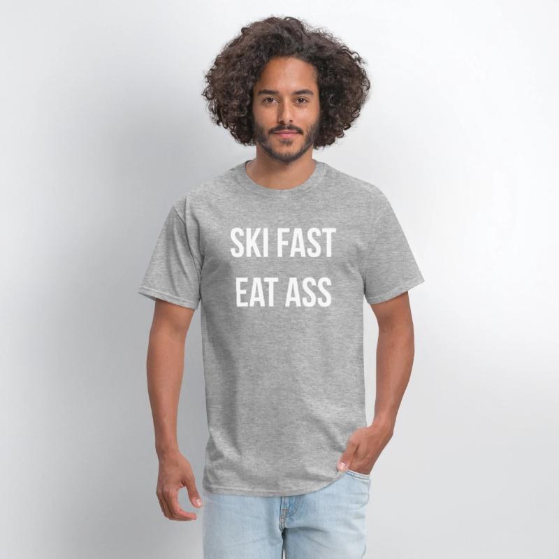 Ski Fast Eat Ass Humor Joke Skier