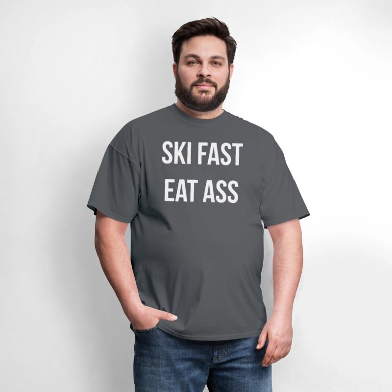 Ski Fast Eat Ass Humor Joke Skier