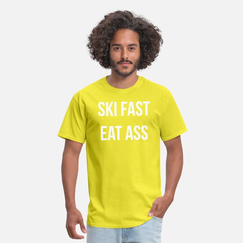 Ski Fast Eat Ass Humor Joke Skier