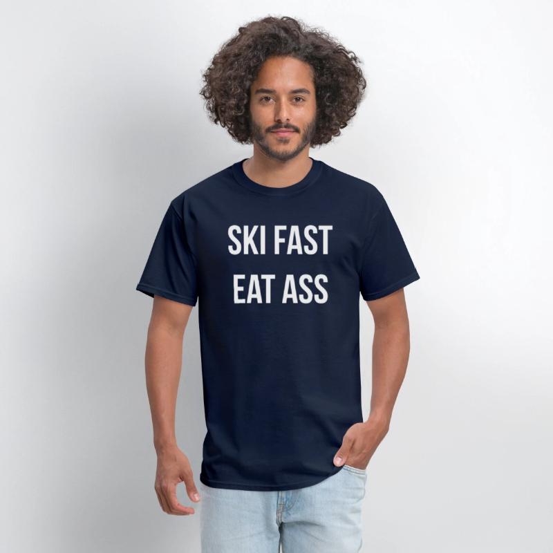 Ski Fast Eat Ass Humor Joke Skier