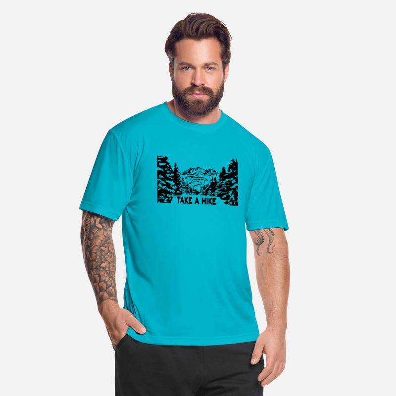 Take a Hike monochrome mountain landscape