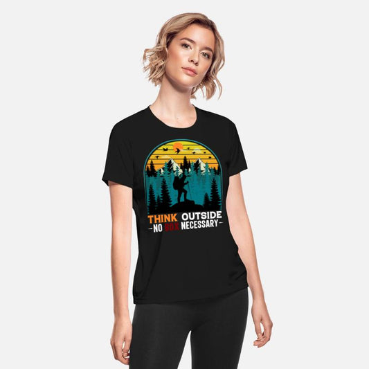 Vintage Hiker Retro Sunset Outdoor Adventure Tee